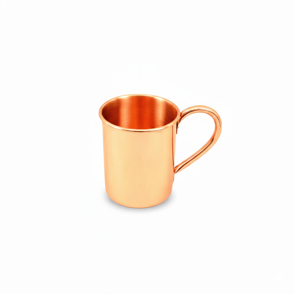 Pure copper straight shaped rolled edge plain design beer mug 1, 400 ML